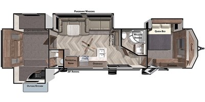 2021 Forest River Salem Villa 42QBQ floorplan