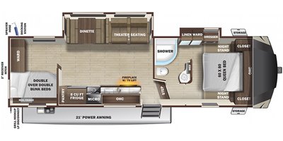 2021 Highland Ridge Mesa Ridge Limited MF292BH floorplan