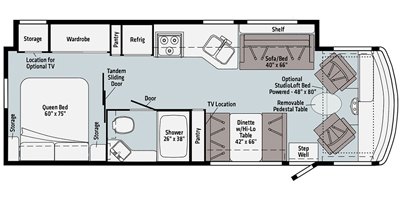 2021 Winnebago Vista 29V floorplan
