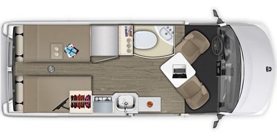 2021 Roadtrek Chase Base floorplan