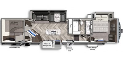 2021 Dutchmen Astoria Fifth Wheel Platinum 3603LFP floorplan