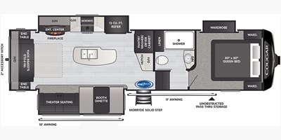 2021 Keystone Cougar (East) 290RLS floorplan