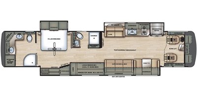 2021 Forest River Berkshire XLT 45CA floorplan