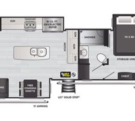 2021 Keystone Avalanche 322RL floorplan