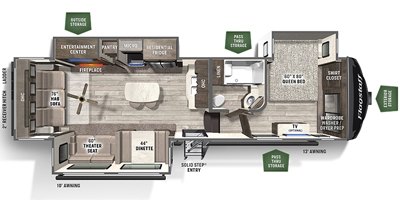 2021 Forest River Flagstaff Super Lite FW 529IKRL floorplan
