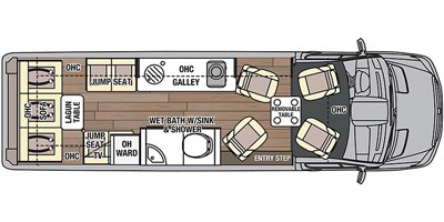 2021 Coachmen Galleria 24Q floorplan