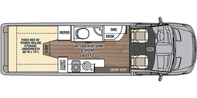 2021 Coachmen Galleria 24A floorplan