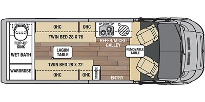 2021 Coachmen Nova 20RB floorplan