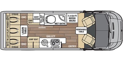 2021 Coachmen Nova 20C floorplan