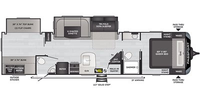 2021 Keystone Passport Grand Touring (East) 3352BH GT floorplan