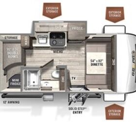 2021 Forest River Rockwood Geo Pro G16BH floorplan