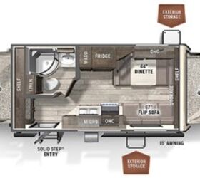 2021 Forest River Rockwood Roo 19 floorplan