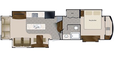 2021 DRV Elite Suites 38KSSB floorplan