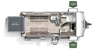 2021 Forest River Flagstaff E-Pro E19TH floorplan