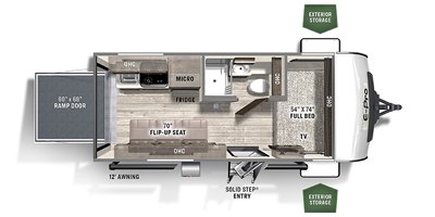 2021 Forest River Flagstaff E-Pro E19FBTH floorplan