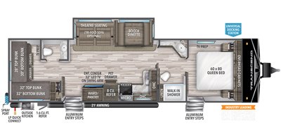 2021 Grand Design Transcend Xplor 321BH floorplan