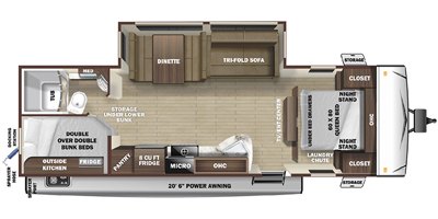 2021 Highland Ridge Mesa Ridge S-Lite ML261BH floorplan