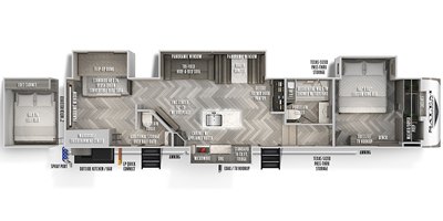 2021 Forest River Salem Hemisphere 353BED floorplan