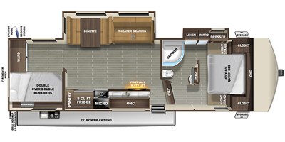 2021 Starcraft Telluride 297BHS floorplan