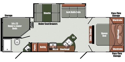 2021 Gulf Stream Streamlite LE 28BBS floorplan