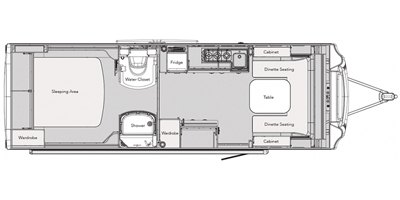 2021 nuCamp AVIA 28-Foot floorplan