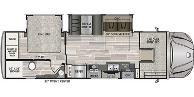 2021 Dynamax Europa 31SS floorplan