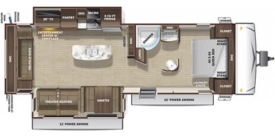 2021 Highland Ridge Mesa Ridge Lite MR2910RL floorplan