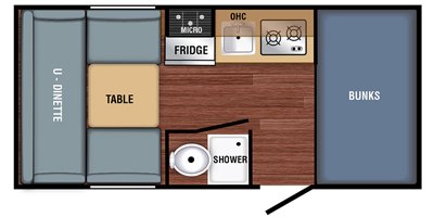 2021 Braxton Creek Bushwhacker Plus 17BH floorplan