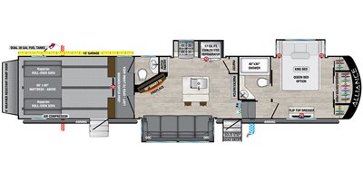 2021 Alliance RV Valor 41V15 floorplan