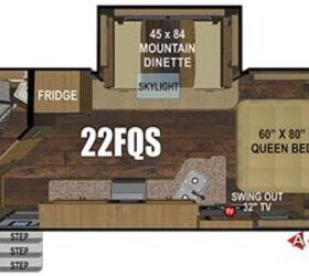 2021 Outdoors RV Mountain Series (Timber Ridge Class) 22FQS floorplan