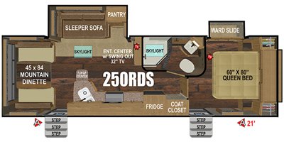 2021 Outdoors RV Mountain Series (Blackstone Class) 250RDS floorplan