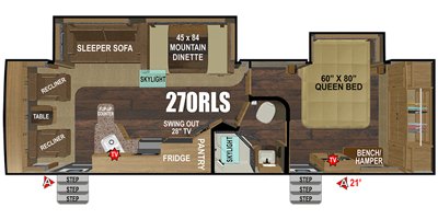 2021 Outdoors RV Titanium Series (Blackstone Class) 270RLS floorplan