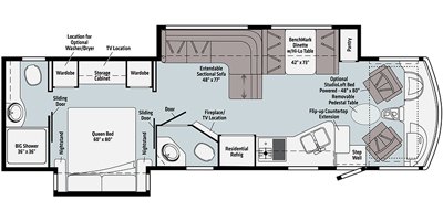 2022 Winnebago Adventurer 35F floorplan