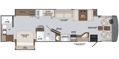 2022 Holiday Rambler Vacationer® 36F floorplan