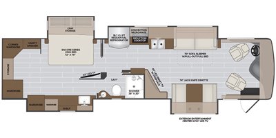 2022 Holiday Rambler Nautica 35MS floorplan