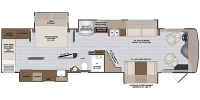 2022 Holiday Rambler Nautica 35QZ floorplan