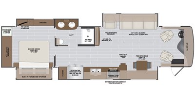 2022 Holiday Rambler Navigator® 38F floorplan