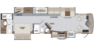 2022 Holiday Rambler Navigator® 38N floorplan