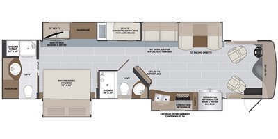 2022 Holiday Rambler Endeavor® 38N floorplan