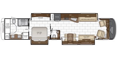 2022 Newmar London Aire 4533 floorplan