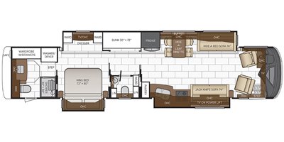 2022 Newmar London Aire 4535 floorplan