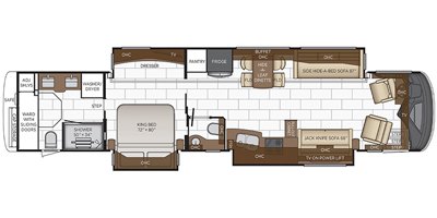 2022 Newmar London Aire 4551 floorplan