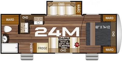 2022 Northwood Nash 24M floorplan