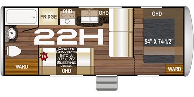 2022 Northwood Nash 22H floorplan