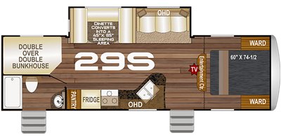2022 Northwood Nash 29S floorplan