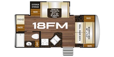 2022 Northwood Nash 18FM floorplan