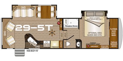 2022 Northwood Arctic Fox Grande Ronde 29-5T floorplan