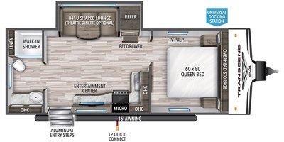 2022 Grand Design Transcend Xplor 221RB floorplan