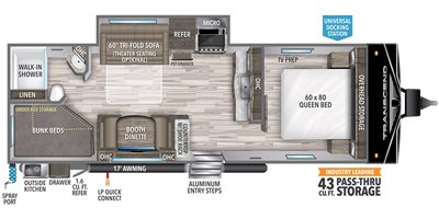 2022 Grand Design Transcend Xplor 261BH floorplan
