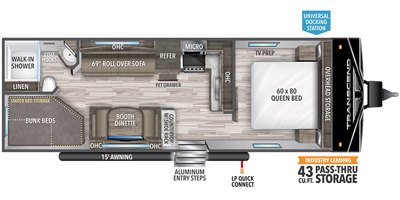 2022 Grand Design Transcend Xplor 247BH floorplan